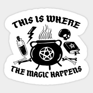 This is where the Magic Happens! Sticker